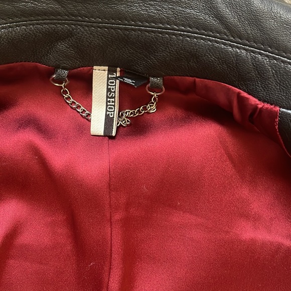 Topshop Dolly Leather Biker Jacket - Picture 11 of 14